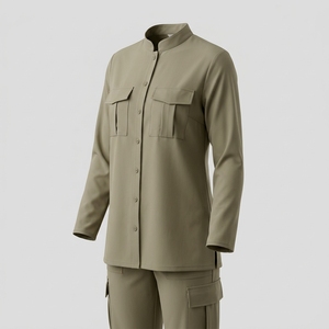 <b>Top</b> Selling Scrubs Uniforms Sets Nurse With Pockets Healthcare <b>Khaki</b> Scrub Uniforms Fig Uniforms Sets Summer Hospital Scrubs - Product Image 4