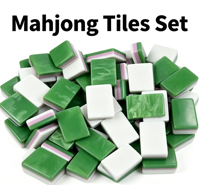 Jeu de Mahjong Vert Personnalisé Imprimé Créatif Funky Trade, Jeu de Loisirs de Bureau Multijoueur, Fourniture en Gros pour Magasins OEM ODM