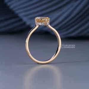 Anillo de Oro Amarillo de 14 Quilates con Diamantes Cultivados en Laboratorio de Corte Redondo y Corte Cojín para Mujer, Lujoso Anillo de 13 Piedras para Aniversario o Boda, 2.23g - Product Image 4