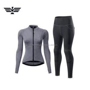Ensemble de vêtements de sport unisexe sans couture, respirant, imperméable, à séchage rapide, en cuir/Cordura, personnalisable, veste à fermeture éclair à manches longues - Product Image 3