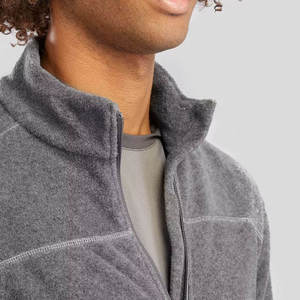 Pull zippé chaud pour homme en tissu tricoté doux avec fermeture éclair intégrale pour superposition décontractée en hiver - Product Image 4