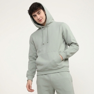 Sudadera con Capucha Gris Claro para Hombre, Personalizada al por Mayor, Corte Regular, Felpa de Algodón, Informal, con Bolsillo Delantero, para Otoño - Product Image 5