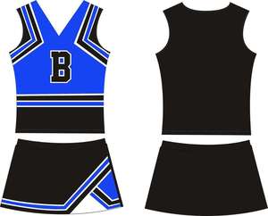 Custom Sublimated Cheerleading Uniform Set Wholesale V-Neck <b>Crop</b> <b>Top</b> and Pleated Skirt for Youth and Adults - Product Image 2