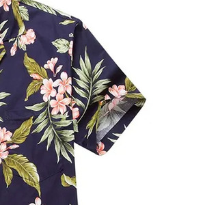 เสื้อเชิ้ตผู้ชายลายดอกไม้ ผ้าฝ้ายพรีเมียม พิมพ์ลายพาราไดซ์ สวมใส่สบายๆ สำหรับชายหาด น้ำหนักเบา แฟชั่นฤดูร้อน ผู้ผลิต OEM - Product Image 2