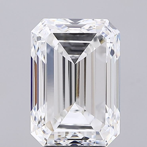 Exquisito diamante blanco suelto de 5 quilates, color E, VVS2, corte esmeralda, que exhibe una simetría de corte escalonado impecable y un brillo helado de élite. - Product Image 3