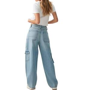 Nuevos Jeans de Mezclilla Anchos Personalizados para Mujer, Cintura Alta, Estilo Holgado, Streetwear, Fabricante Mayorista OEM ODM - Product Image 4