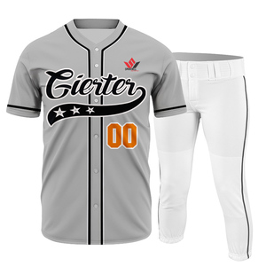 Maillot de baseball rouge personnalisé pour hommes et ensemble de pantalon blanc à manches courtes, anti-humidité, sublimé, nom de l'équipe 00, uniforme sportif - Product Image 3