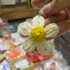 Pendientes colgantes de gota con abalorio Vintage bohemio hechos a mano, joyería de aniversario de papel tejido para mujer, regalo, diseño de Aro a la moda - Product Image 4