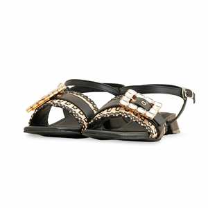 Sandalia de tacón formal negra FR5425 - Product Image 3