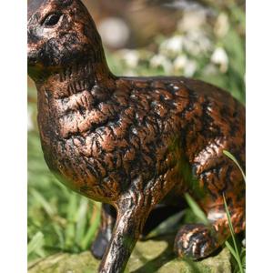 Statue de lièvre en bronze aux grandes oreilles, sculpture de lapine rustique faite à la main, à poser au sol, prix d'usine, fournitures de décoration de jardin - Product Image 5