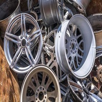 Déchets de jantes en alliage d'aluminium Série 6000, 99% de teneur en Al, blanc argenté