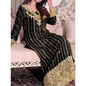 Designer Women's Party Wear Suit Set with <b>Rivet</b> Moti Work Elegant Evening Garment - Product Image 3