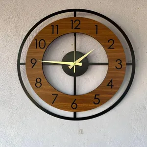 Handmade Wooden <b>Clock</b> Vintage Style Decorative <b>Wall</b> <b>Clock</b> Budget Friendly Home Decor Premium Wooden <b>Clock</b> - Product Image 6