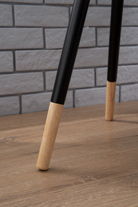 Stylish Black Bent Wood Side <b>Table</b> with Sturdy Wooden <b>Legs</b> <b>for</b> Lounge Spaces and Office Waiting Area - Product Image 6