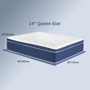 Materasso Ibrido Queen Size 14 Pollici in Memory Foam con Molle Insacchettate, Supporto Medio-Rigido, Isolamento del Movimento, Caratteristica Ortopedica - Product Image 6