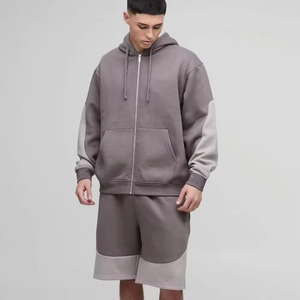 Sweat-shirts pour hommes de haute qualité, personnalisés, 100% coton, en tissu French Terry, effet délavé, patchwork, oversize, sans logo - Product Image 1