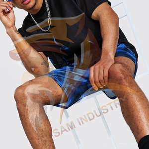 Street Wear Custom Sublimated <b>Twin</b> <b>Set</b> Latest Design Custom Men's Causal Sublimation T-Shirt and Short <b>Sets</b> - Product Image 4
