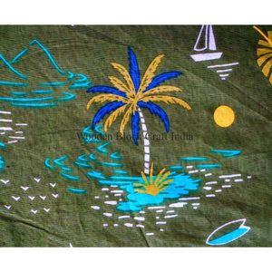 Tela de algodón india estampada a mano, hermosa estampado a mano con bloques de tinta por Robe Cotton Textile Fabrics, tela de algodón estampada para ropa de mujer. - Product Image 2