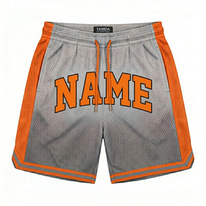 High Quality <b>Men's</b> Custom Basketball <b>Shorts</b> | <b>Patch</b> Embroidery Quick Dry Heavy Mesh <b>Shorts</b> With Pockets - Product Image 1