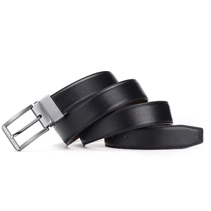 Cinturón de Cuero Vacuno Elegante para Hombre, Hebilla con Forma 3D Vintage, Ligero, para Uso Diario en la Oficina o Casual, Ajuste Cómodo, Alta Calidad - Product Image 2