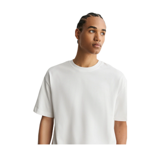 Camiseta Blanca de Cuello Redondo y Manga Corta para Hombre, 100% Algodón, Corte Regular, Color Sólido, Tejido Jersey - Product Image 3