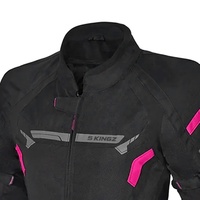 Veste de moto pour femmes à manches longues 5 Sports, noire et rose, coupe-vent, imperméable, 100% polyester, pour toutes les saisons, vêtements de course