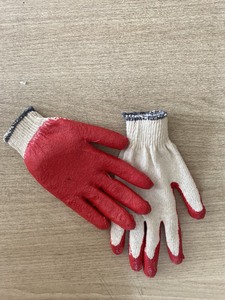 Gants en latex naturel semi-enduits vietnamiens, épaisseur moyenne, doublure en coton, design tricoté de sécurité, ambidextres, pour le jardinage - Product Image 2