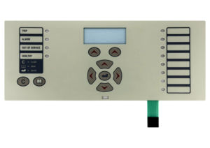 แผงควบคุมเมมเบรนแบบกำหนดเอง Memtron MP-00202 พร้อมหน้าจอแสดงผลกราฟิก ปุ่มนำทาง วงจรยืดหยุ่น ความละเอียด 1024x768 - Product Image 3