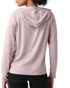 Sudadera con capucha de entrenamiento para mujer 2026 al por mayor, con cremallera completa, suave, ligera, para gimnasio, de alta calidad, servicio OEM - Product Image 2