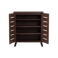 NUHOOM-BASIC Meuble à chaussures moderne et durable à 2 portes en bois pour l'entrée de la maison/le salon