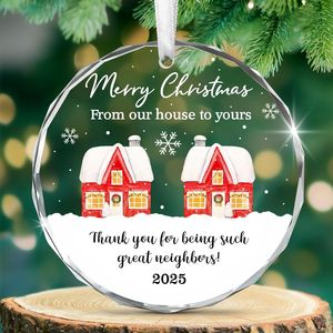 Decorazioni Natalizie in Vetro Multicolore 2025, Perfette come Regali di Compleanno, Regali per il Vicino, Riempitivi per Calze, Regali per Amici - Product Image 1