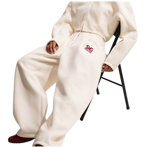 Pantalon plissé décontracté taille haute coupe ample à jambes larges pour femme avec logo personnalisé - Product Image 5