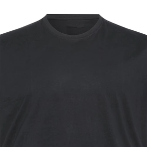 Men's Black Short Sleeve O-Neck Casual T-Shirt Regular Fit Knitted Solid Design 100% Cotton Jersey Fabric - Product Image 3