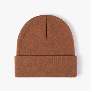 Gorro de Punto Gris Unisex ODM OEM, 100% Acrílico, Color Sólido, Gorro Casual de Invierno para Adultos, 56-58CM - Product Image 6