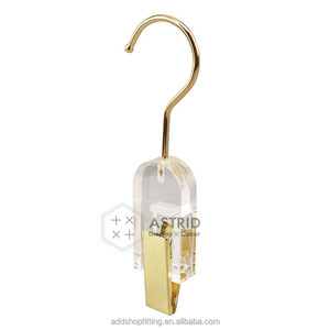 Astrid H18 CM 1.2T Custom Logo Gold <b>Hook</b> Black Smoke Acrylic Eco-Friendly Plastic Cap Hat <b>Display</b> Hanger Single Garage Bathroom - Product Image 3