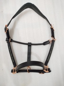 High on Demand Green <b>Crystal</b> & black Padding For Leather Horse Halter With Brass Fitting Available At Reasonable Price - Product Image 1