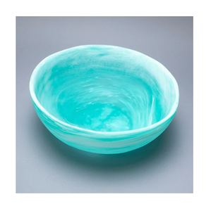 Bol en résine époxy pour servir les aliments, bol de fête, motif marbré bleu vert noir, design oriental, bol en résine - Product Image 4
