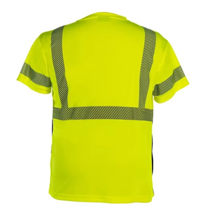 Quick Dry Anti-static Polyester Short Sleeve <b>Construction</b> Coal Work <b>Uniform</b> High Visibility Reflective Safety Hi Vis T Shirt - Product Image 4