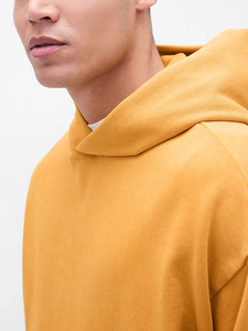 Sudadera con Capucha Personalizada de Algodón para Hombre, Color Amarillo Mostaza, Estilo Urbano, Talla Grande, Fabricante OEM, Fábrica de Sialkot - Product Image 4