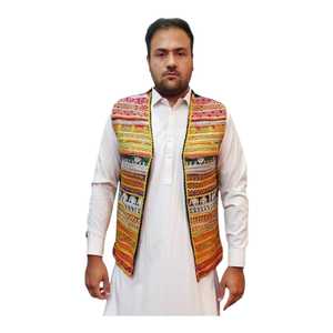 Chalecos y Chaquetas Tradicionales Afganos para Hombre Personalizados, Ropa Masculina con Colores Personalizados, Ropa de Algodón Bordada, Exportación al por Mayor - Product Image 4
