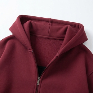 Sudadera con capucha extragrande para mujer, de invierno, con cremallera, forro polar grueso, informal, con bolsillo canguro y logo frontal - Product Image 6