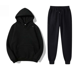 OEM Men's <b>Long</b> Sleeve Oversize Pullover Hoodie Set Eco-Friendly 65% Cotton 35% Polyester Windproof Lightweight Solid <b>Winter</b> - Product Image 1