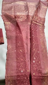 โดยเฉพาะ Deshi dhakai สีแดง jamdani sharee ส่งออกคุณภาพสำหรับผู้หญิงผ้า jamdani สีฟ้าสีฟ้าสีเขียวทองท้องฟ้าจากบังคลาเทศ - Product Image 6