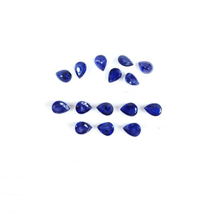 Zafiros azules naturales de Bangkok calibrados en forma de pera de 5x7 mm, piedra preciosa de zafiro azul facetada natural suelta para la fabricación de joyas. - Product Image 1