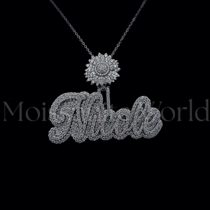 Colgante de Plata 925 con Moissanita Estilo Hip Hop, Diseño Iced Out, Disponible a Precio Razonable, Lujo para Mujer - Product Image 5