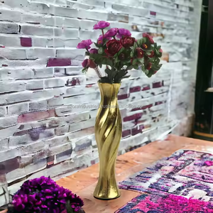 Vases à fleurs en aluminium coulé de table de luxe centres de table de style et décorations de table décor à la maison - Product Image 3