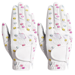 Womens Golf <b>Gloves</b> Custom Logo Printing Golf <b>Gloves</b> Right and Left Hand Full Cabretta Leather Golf <b>Gloves</b> - Product Image 3