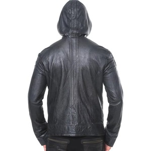 Veste en cuir véritable pour homme, en cuir de vache véritable, pour motard, hiver, chaude, vente en gros, directement de l'usine - Product Image 6