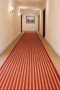 PVC Eco-Friendly Handmade <b>Rug</b> with Striped Pattern and Latex Backing for Home & Hotel Flooring - Product Image 2
