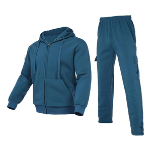 Conjunto Deportivo para Hombre, Color Granate, con Capucha, Cierre de Cremallera, Manga Larga, Estilo Casual, Material de Algodón, para Otoño - Product Image 4